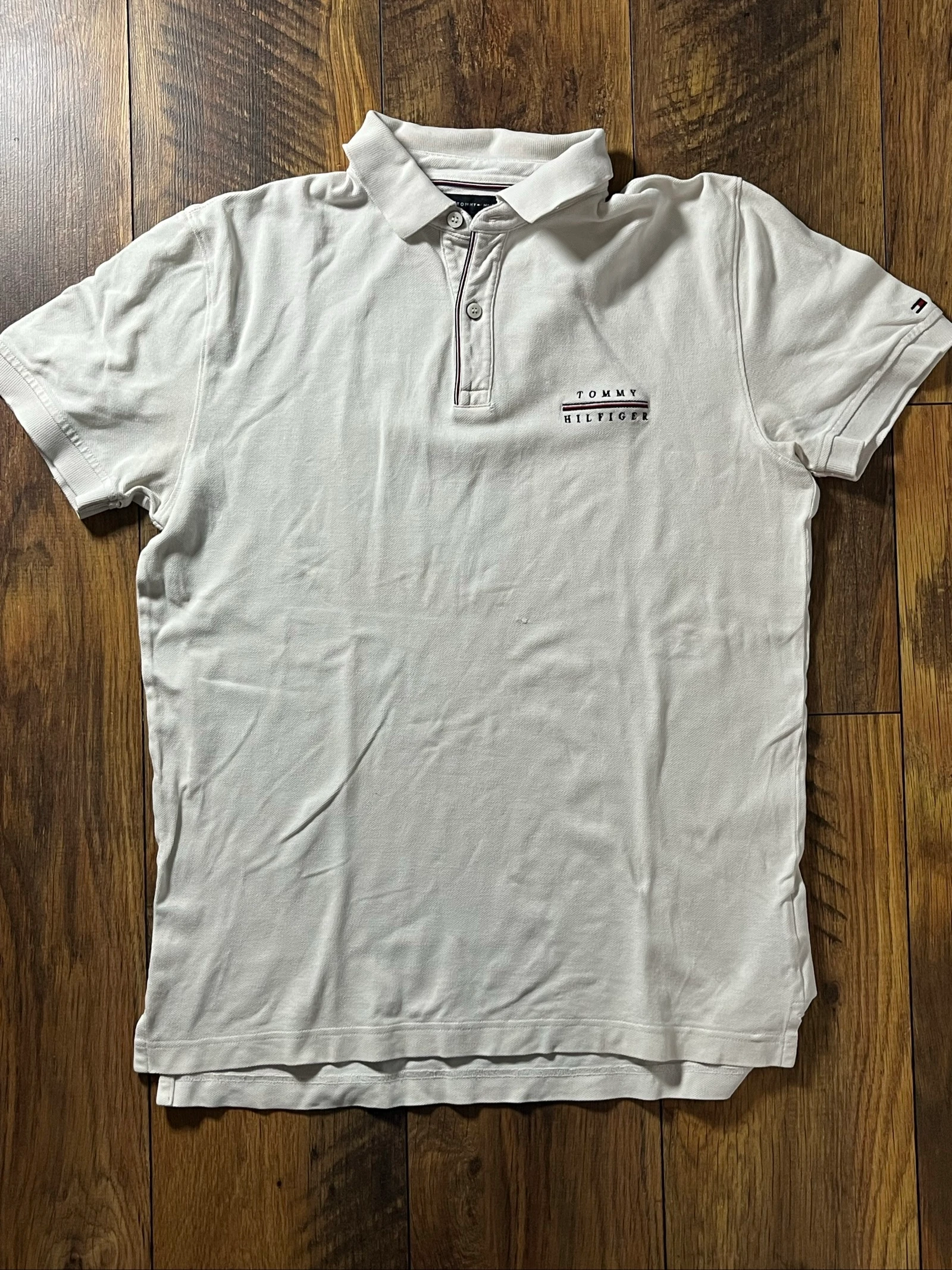 Polo blanc de coton coupe slim - Tommy Hilfiger - taille M - Satisfaisant